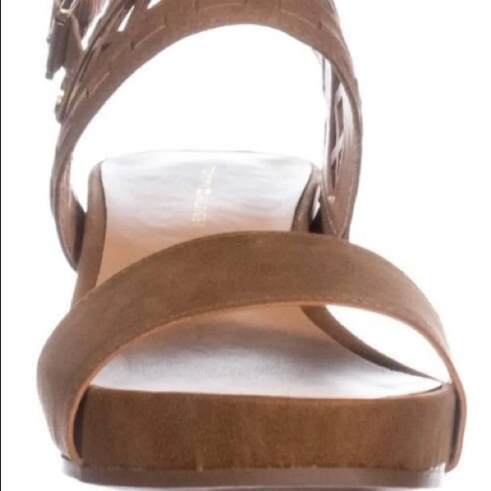 Tommy Hilfiger Tan Suede Wedge Sandals
